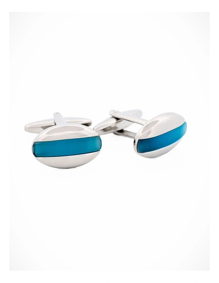 Turquoise Cat's Eye Cufflinks image 3