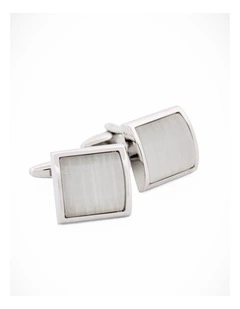 White Cat's Eye Cufflinks