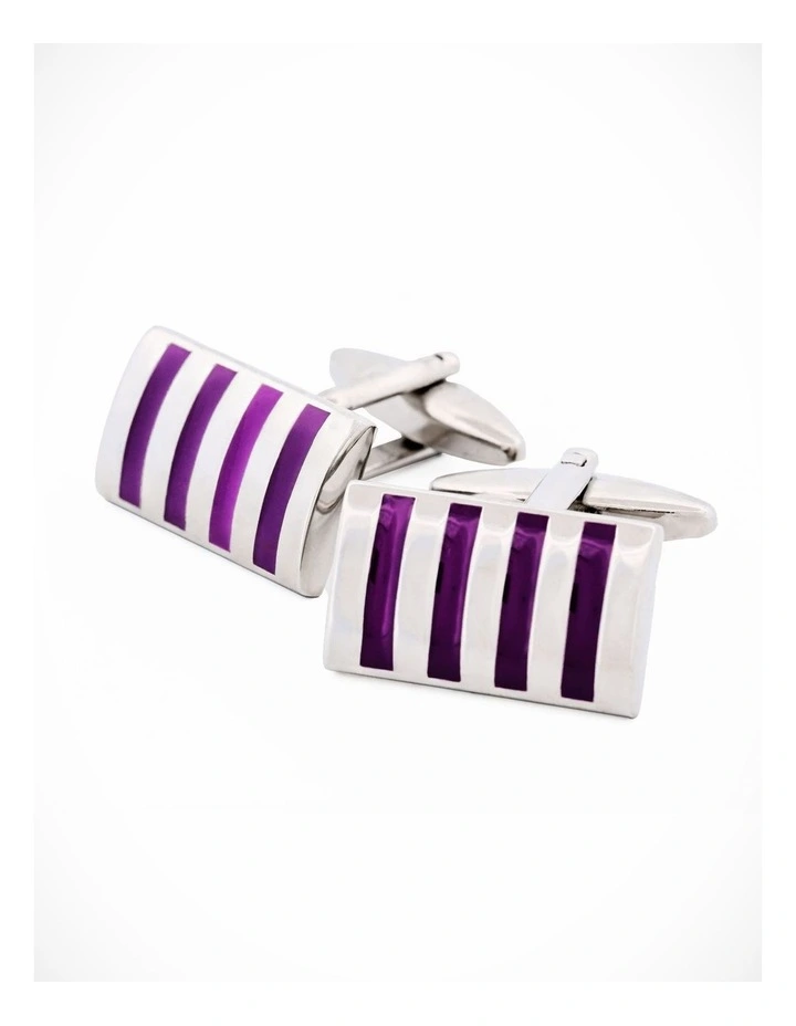 Purple Enamel Cufflinks image 1