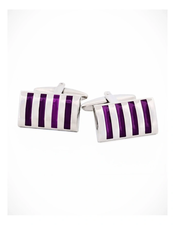 Purple Enamel Cufflinks image 3