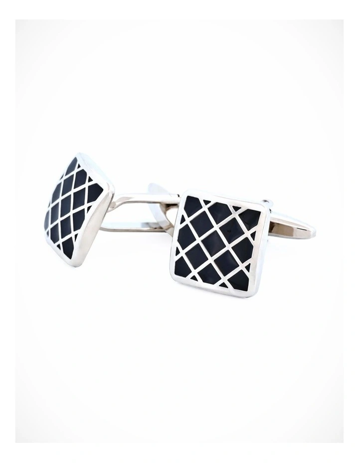 Black Enamel Cufflinks image 1