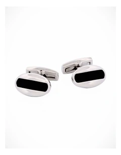 Stainless Steel Onyx Cufflinks