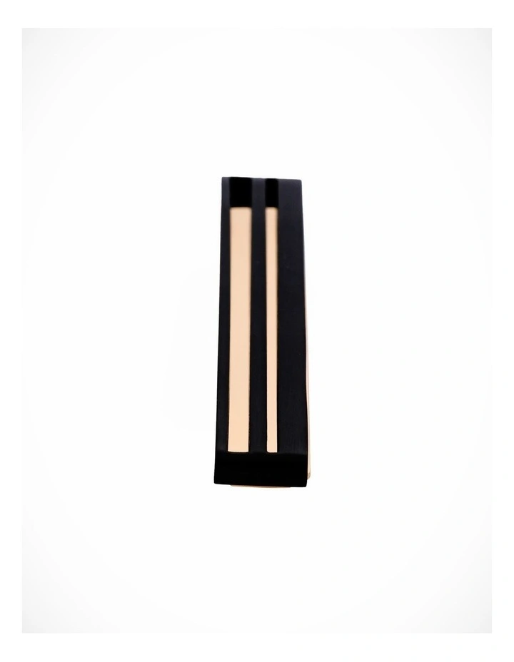 Stainless SteelIon Plated Gold & Black Double Layer Tie Slide image 3