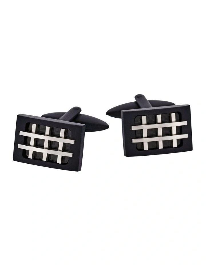 Ion Plated Black Steel Cufflinks image 1