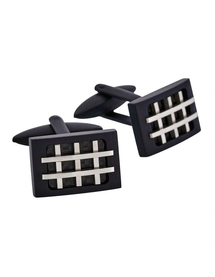Ion Plated Black Steel Cufflinks image 2