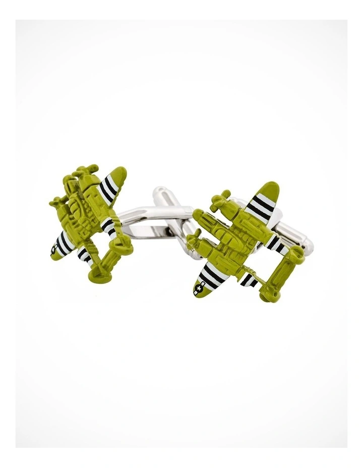 Northrop P38 Lightning Warplane Cufflinks image 1