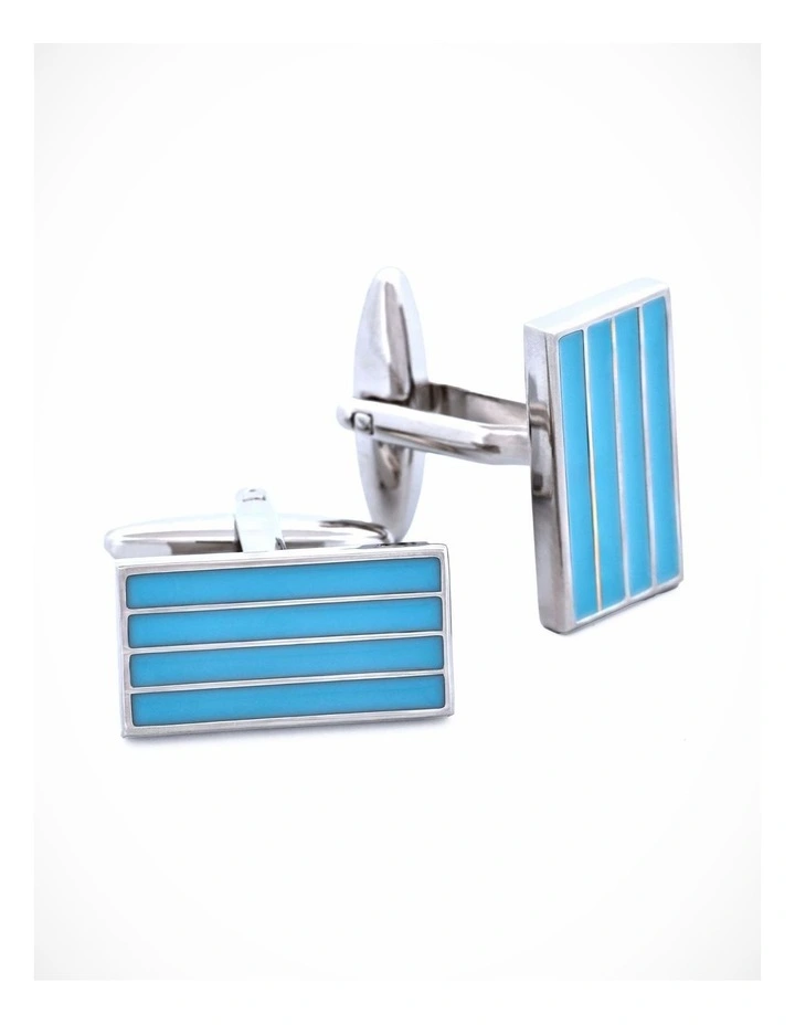 Blue Enamel Cufflinks image 3