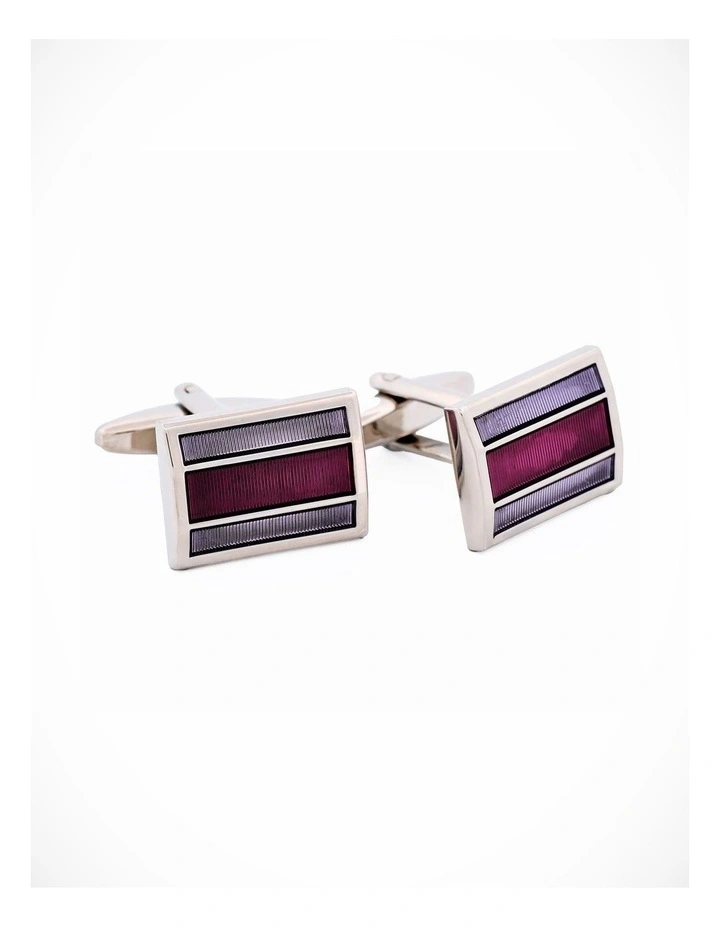 Purple Enamel Cufflinks image 2