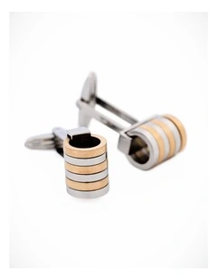 Stainless Steel Ion Plated Gold Cufflinks