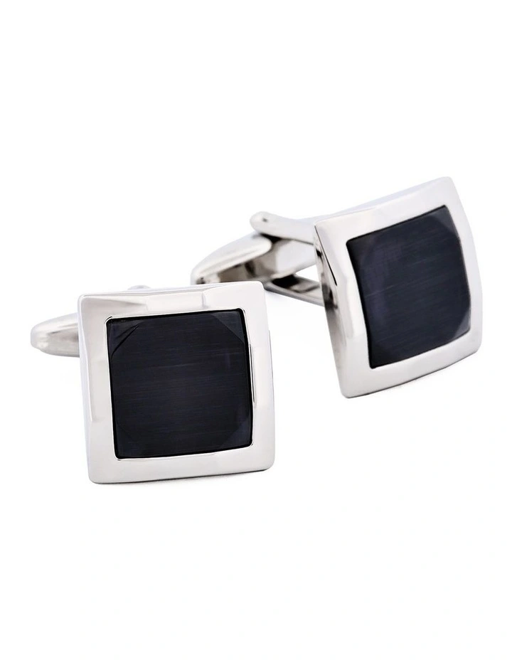 Charcoal cat's eye Cufflinks image 2