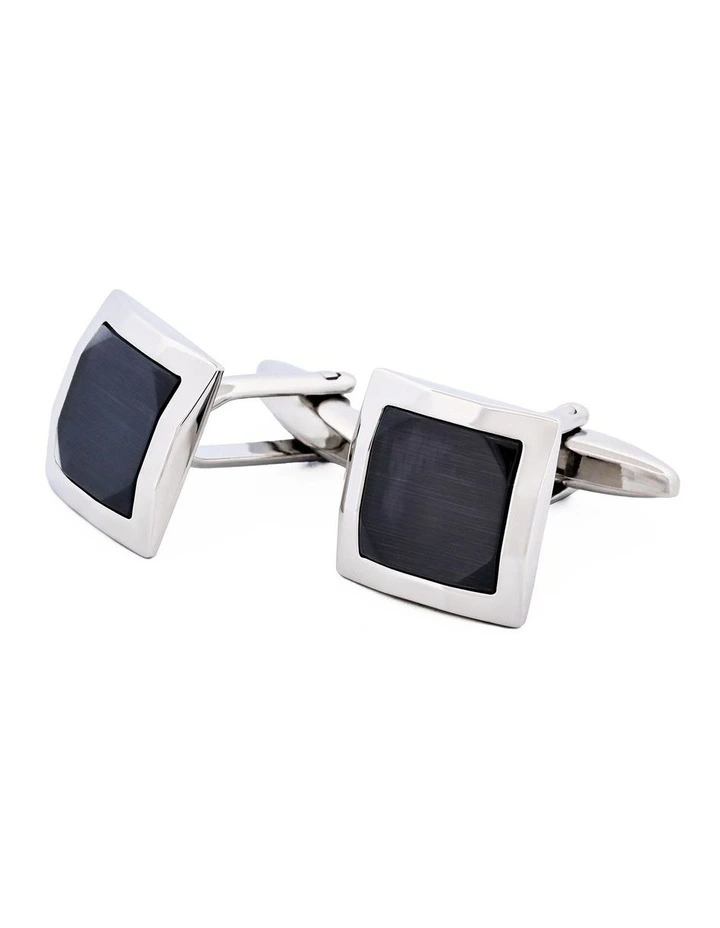 Charcoal cat's eye Cufflinks image 3