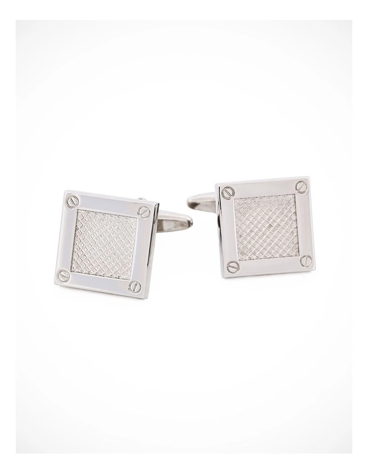 Rhodium Plated Cufflinks image 1