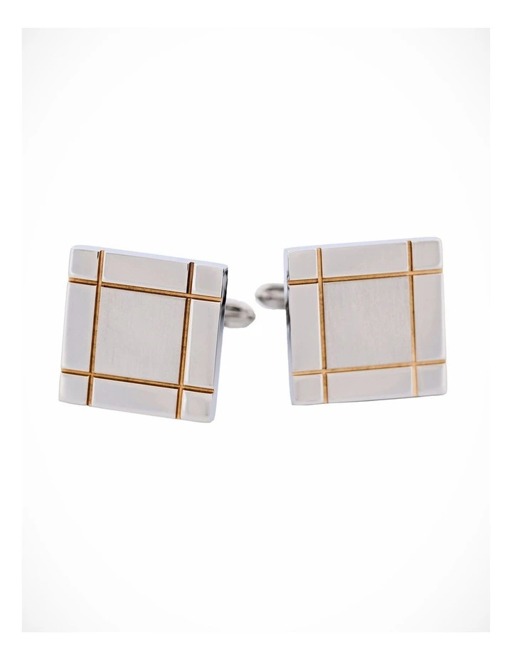 Stainless Steel Gold Plated Cufflinks Cufflinks image 2