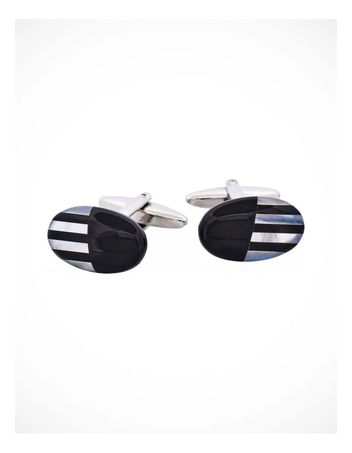 Mop & Onyx Oval Cufflinks image 3