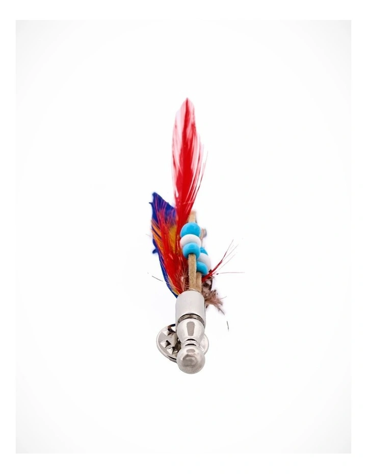 Blue Orange Red Feather Lapel image 2