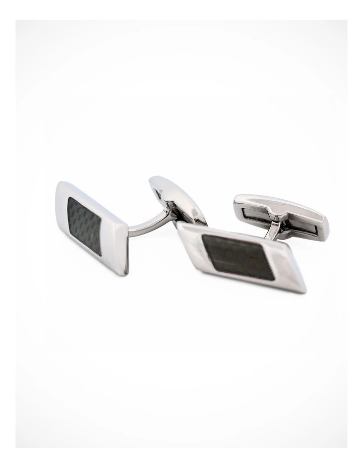 Stainless Steel Carbon Cufflinks image 3