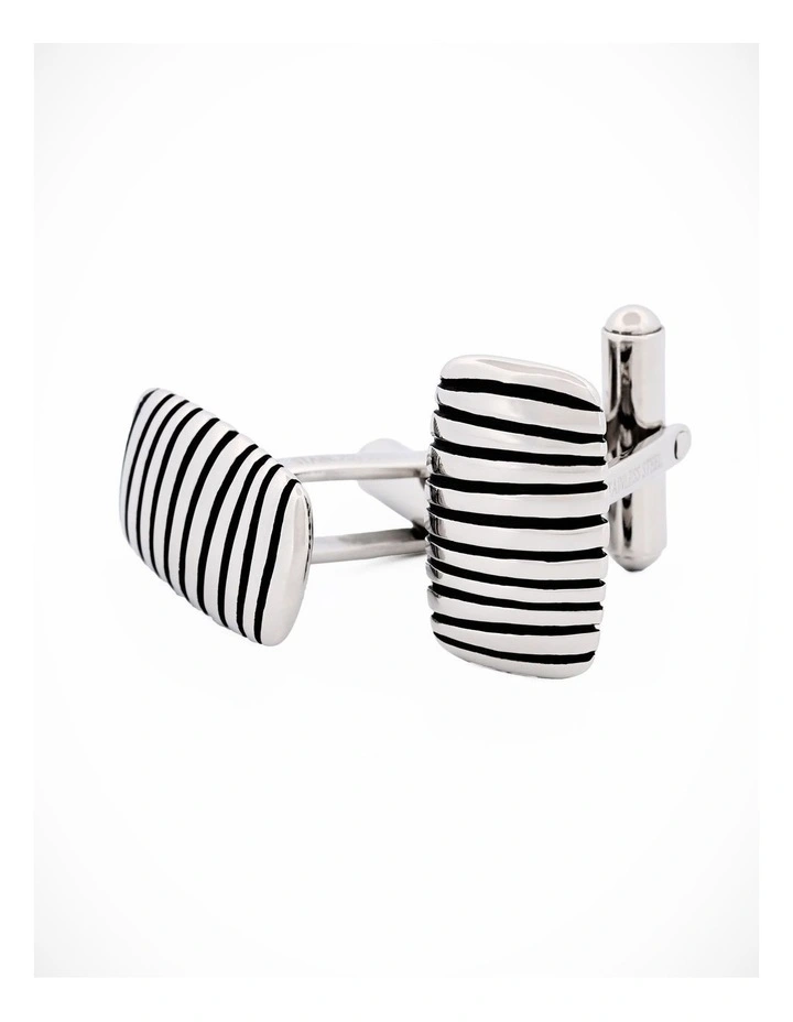 Stainless Steel Black Cufflinks image 1
