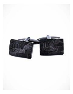 Stainless Steel Ion Plated Black Cufflinks