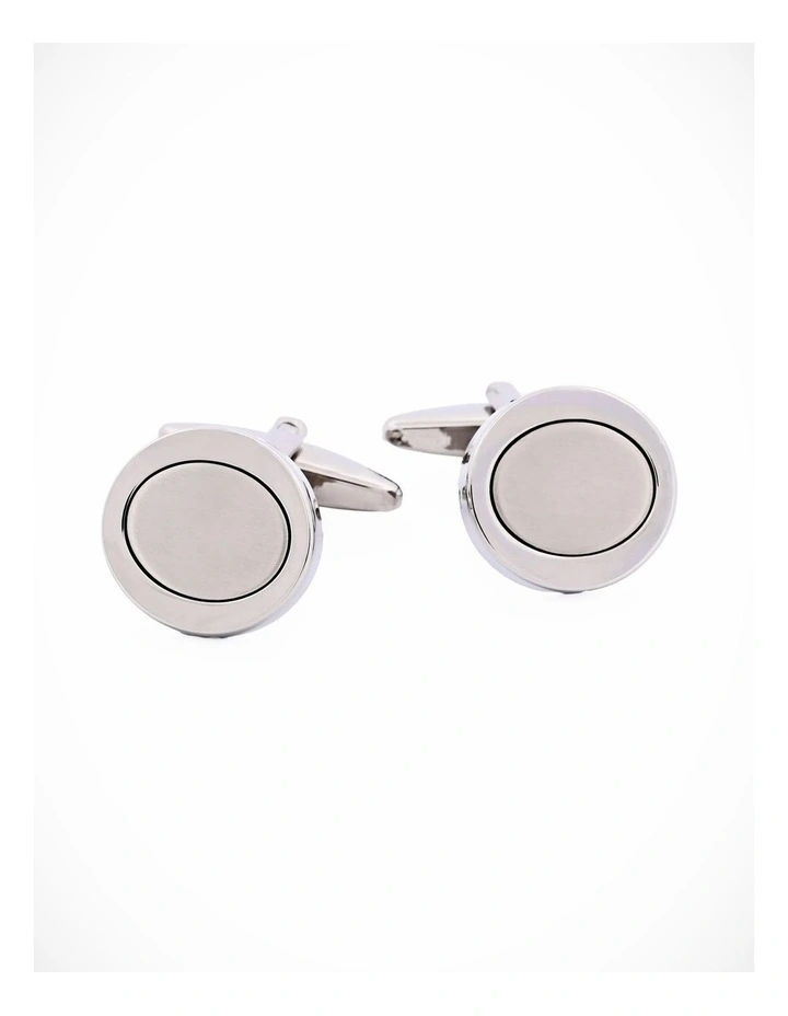 Rhodium Plated Cufflinks image 1
