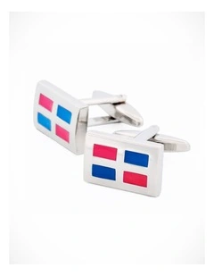 Pink Purple Enamel Cufflinks