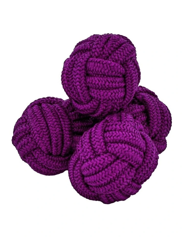 Navy & Red Silk Knot Cufflinks image 5