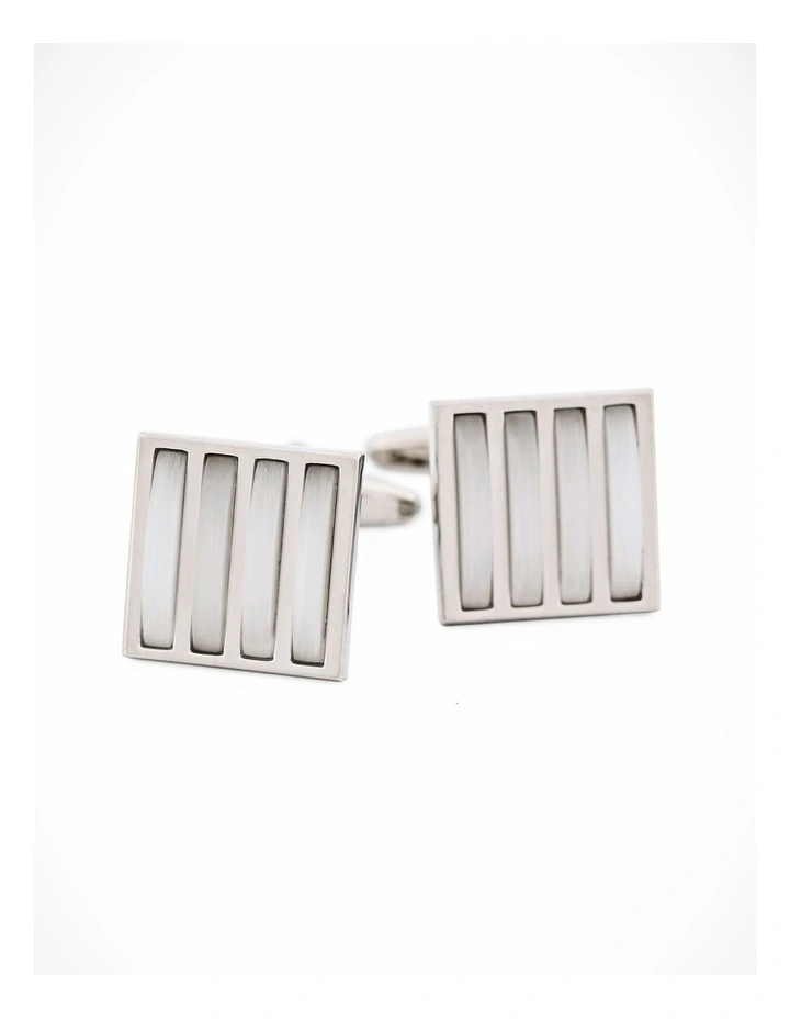 White Cat's Eye Cufflinks image 2
