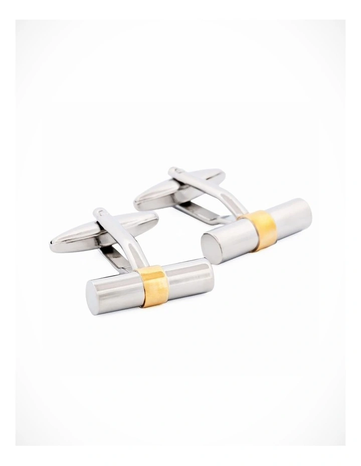 Rhodium Gold Plated Cufflinks image 2