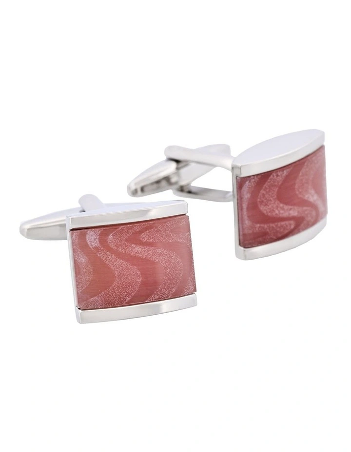 Lilac Cat's Eye Cufflinks image 2