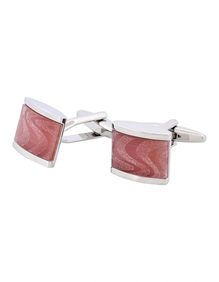 Lilac Cat's Eye Cufflinks image 3