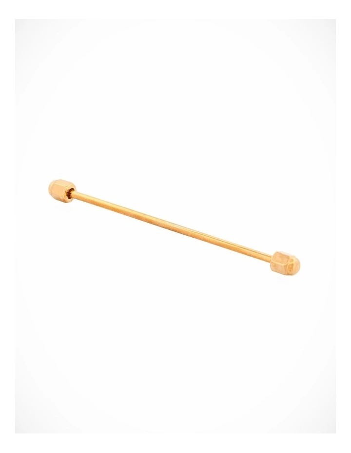 Gold Plated Collar Pole with round milled ends image 1