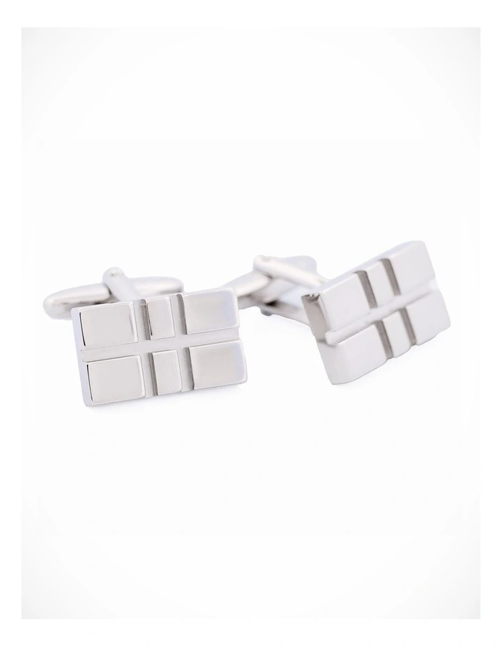 Rhodium Plated Cufflinks image 1