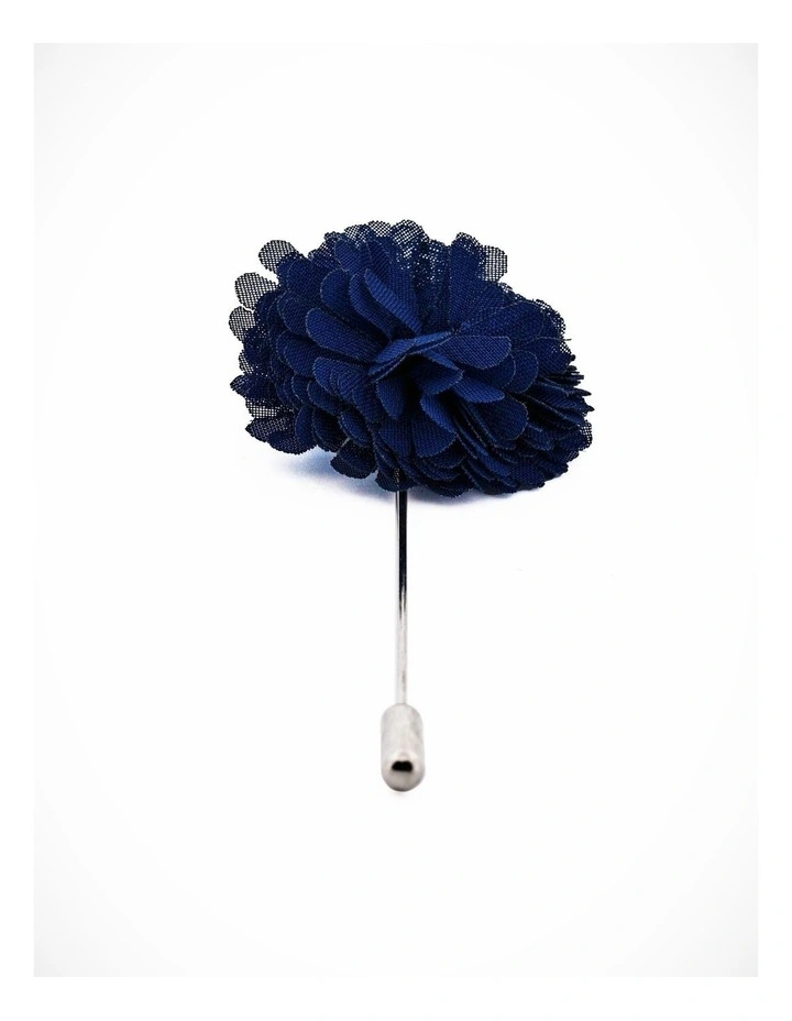 Petrol Blue Flower Lapel Pin image 4