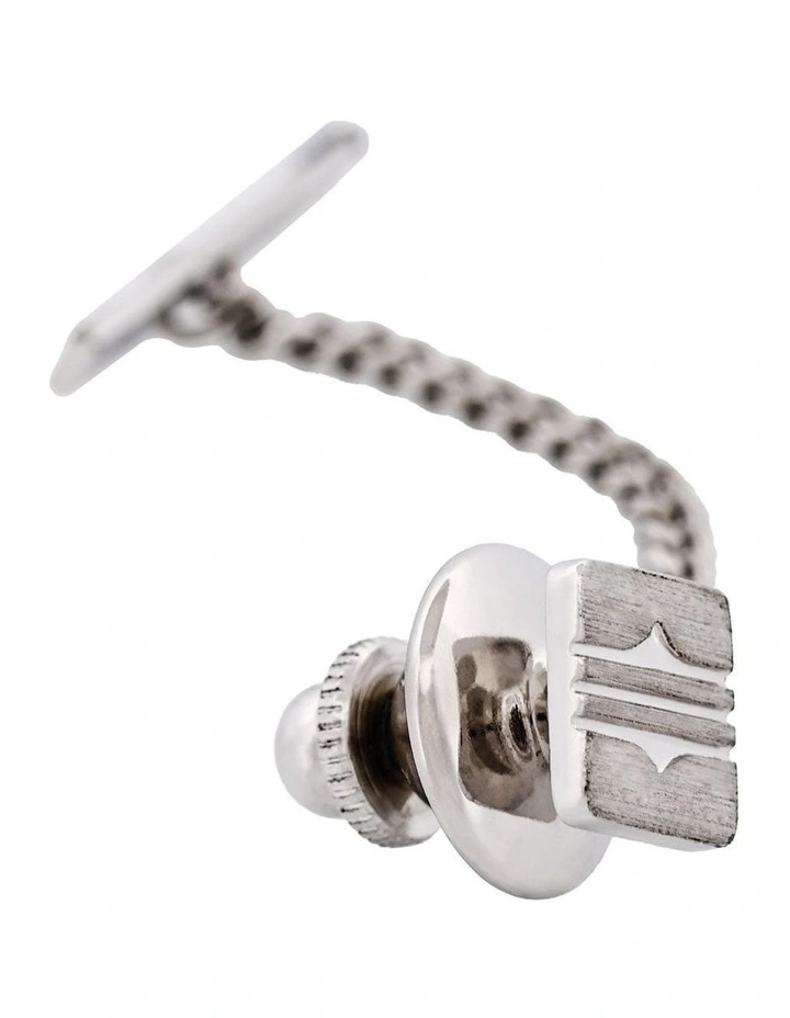 Rhodium Plated Tie Tak image 3
