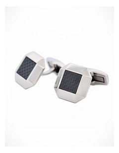 Stainless Steel Carbon Cufflinks