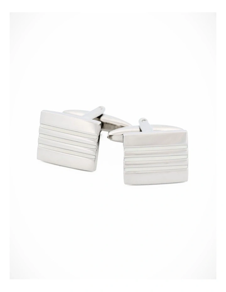 White Enamel Cufflinks image 1