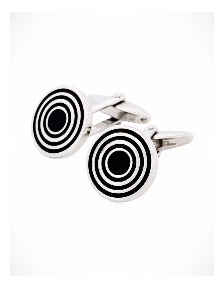 Black Enamel Cufflinks image 2