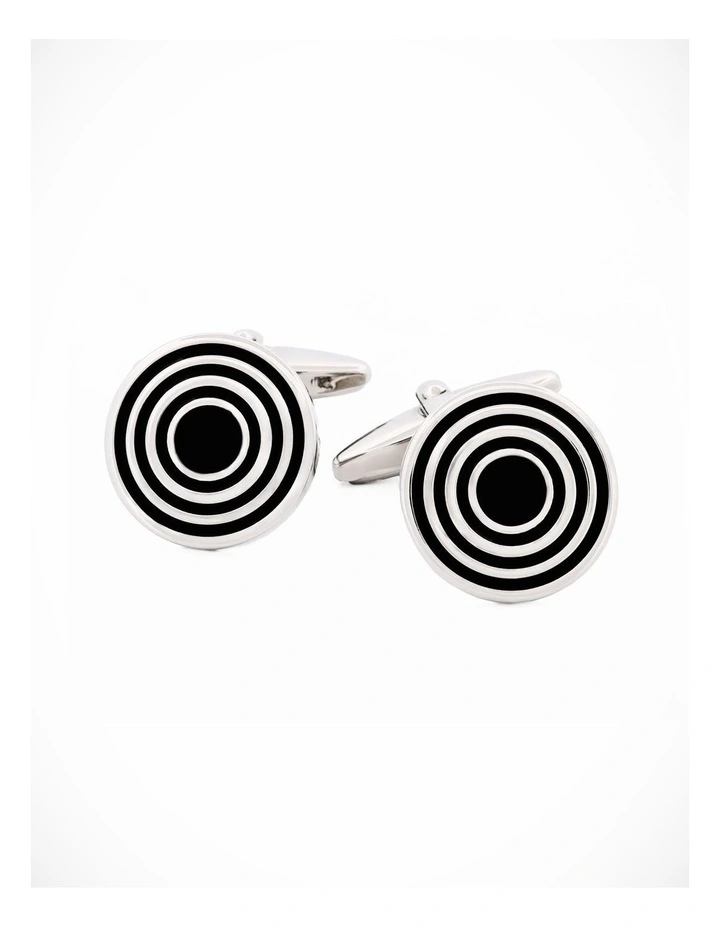 Black Enamel Cufflinks image 3