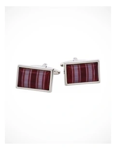 Multi Coloured Striped Cats Eye Cufflinks