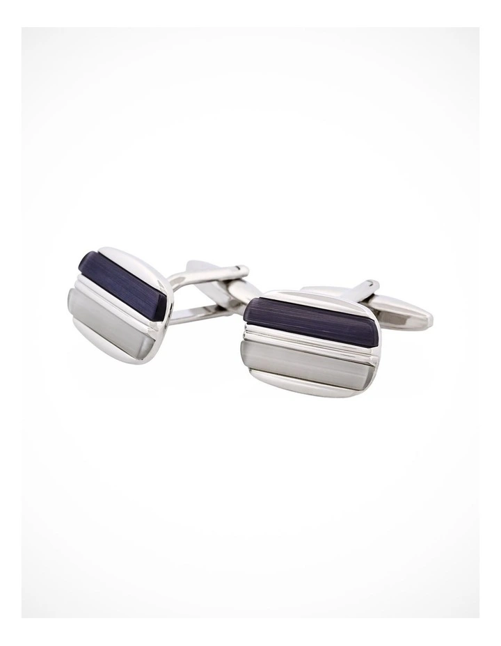 Black & White Cats Eye Cufflinks image 3