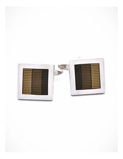 3 Tone Grey Resin Cufflinks