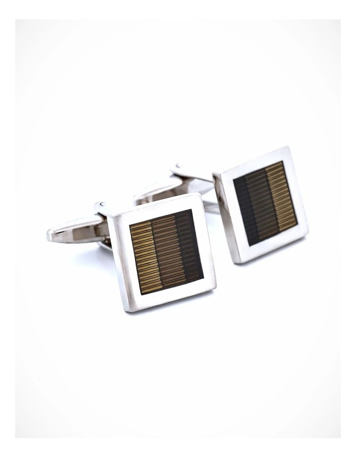 3 Tone Grey Resin Cufflinks image 2