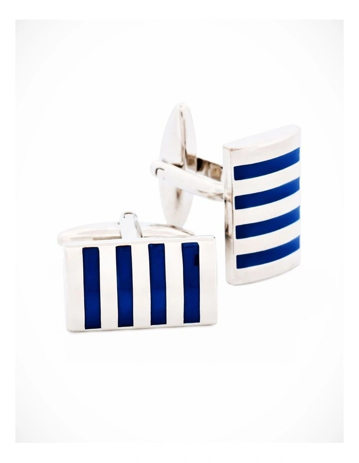 Blue Enamel Cufflinks image 1
