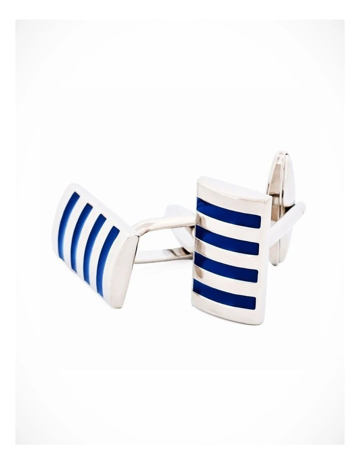 Blue Enamel Cufflinks image 2