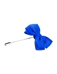 Cobalt Bow Tie Lapel Pin