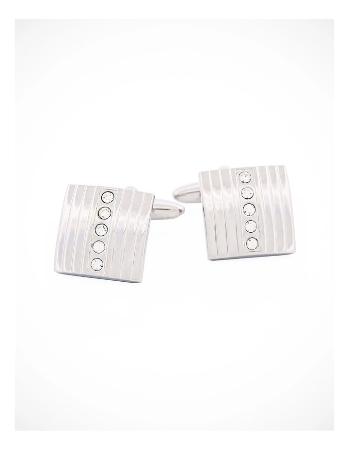 Rhodium Plated Cufflinks image 1