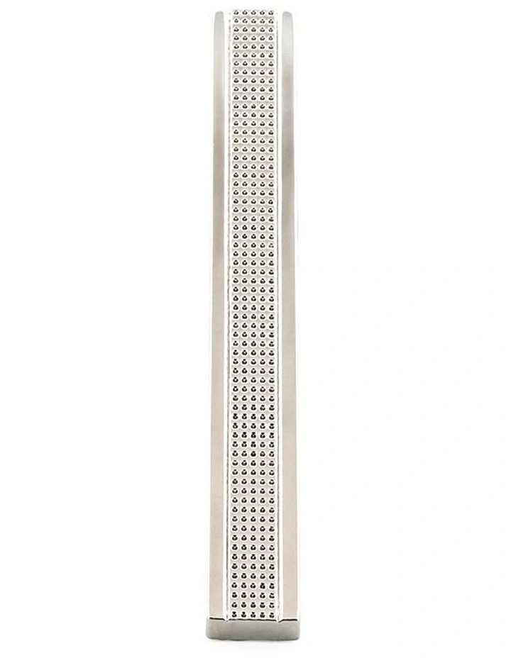 Rhodium Patterned Tie Bar 50mm image 1