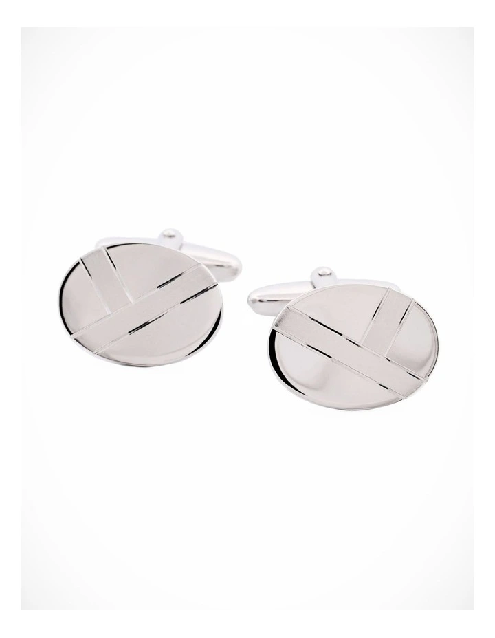 Rhodium Diamonte Cufflinks image 3