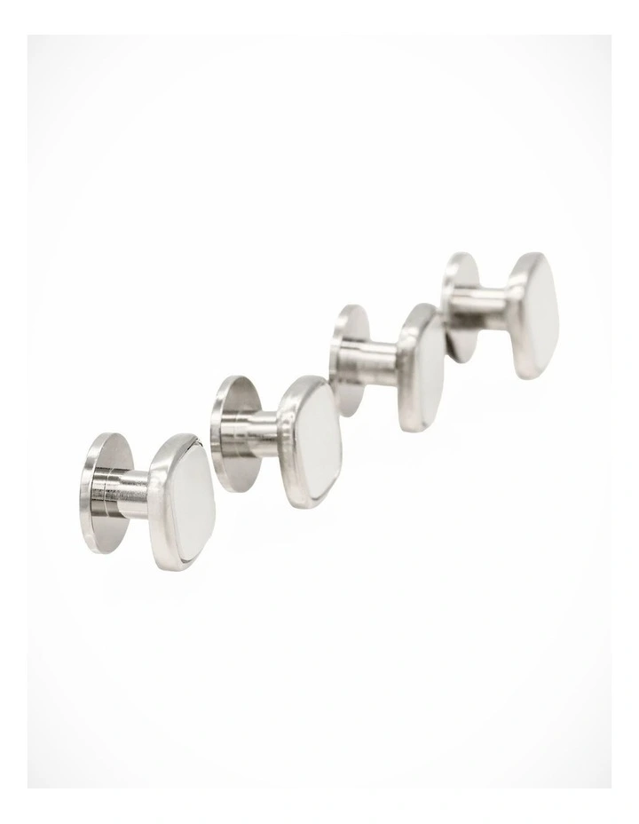 Rhod White Cushion Shirt Stud (set of 4) image 1
