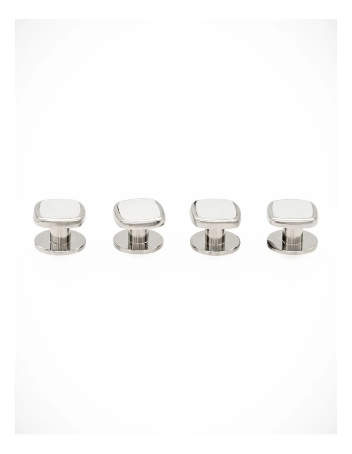 Rhod White Cushion Shirt Stud (set of 4) image 2