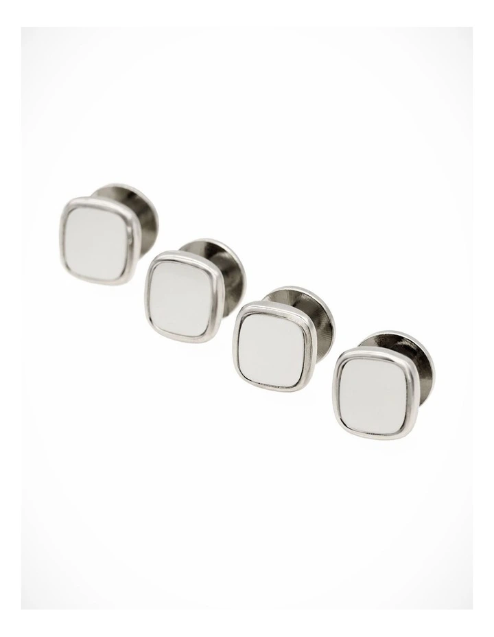 Rhod White Cushion Shirt Stud (set of 4) image 3